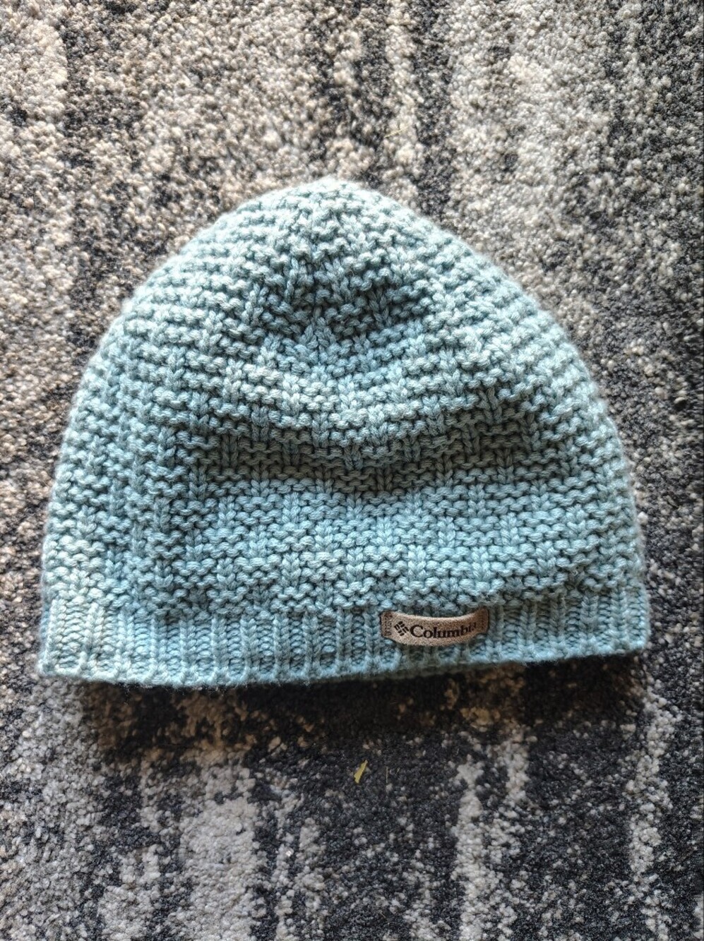 Columbia Cable Knit Chunky Hat Lined Sea Green Teal Women's